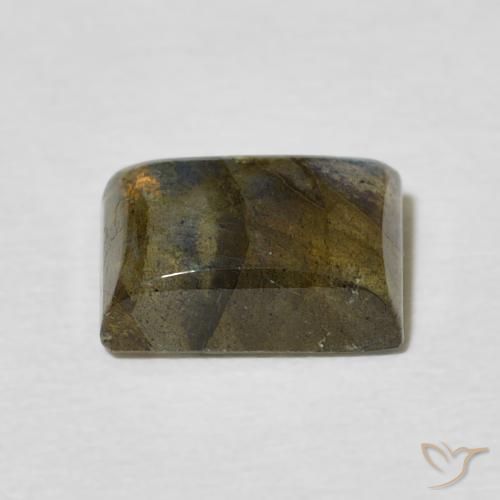 Labradorita Multicolor natural de 2.47 ct, Corte Baguette, Translúcido