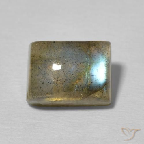 3.48ct Natural Multicolor Labradorita, Corte Baguette, Translúcido