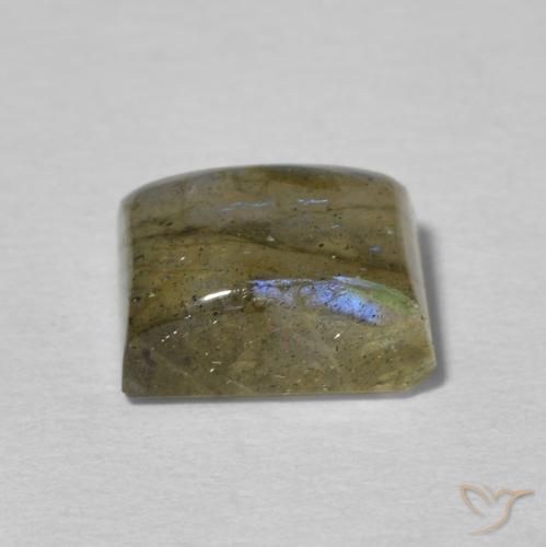 Labradorita Multicolor natural de 2.90 ct, Corte Baguette, Translúcido