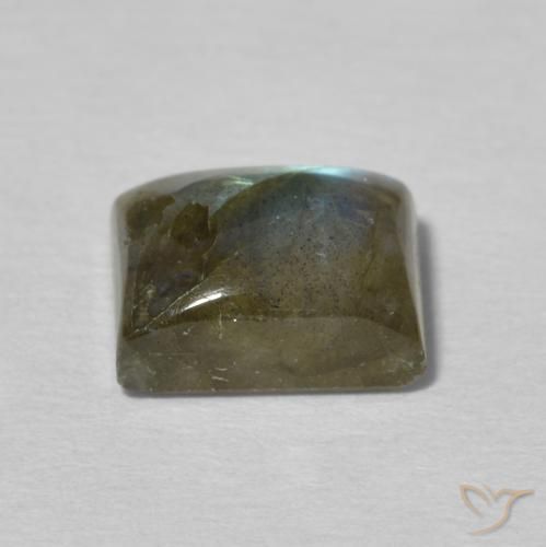 Labradorita Multicolor natural de 2.71 ct, Corte Baguette, Translúcido