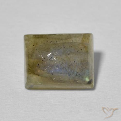 2.69ct Natural Multicolor Labradorita, Corte Baguette, Translúcido