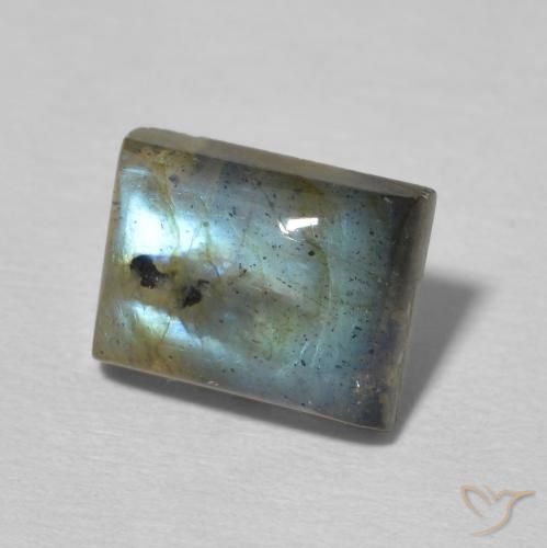 Labradorita Multicolor natural de 2.64 ct, Corte Baguette, Transparente / Translúcido