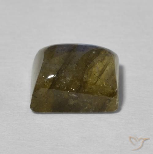 Labradorita Multicolor natural de 3.03 ct, Corte Baguette, Translúcido