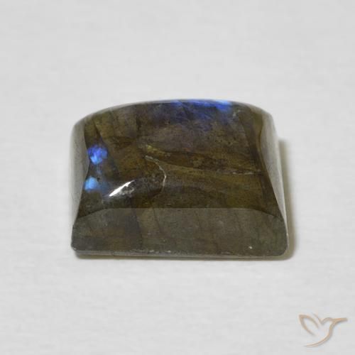 Labradorita Multicolor natural de 3.13 ct, Corte Baguette, Translúcido