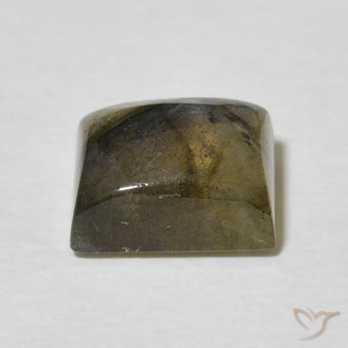 Labradorita Multicolor natural de 3.20 ct, Corte Baguette, Translúcido