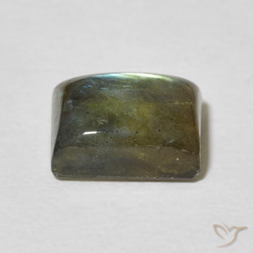 Labradorita Multicolor natural de 2.88 ct, Corte Baguette, Translúcido