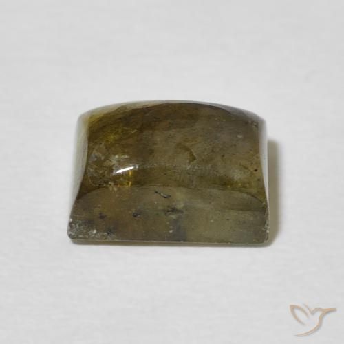 Labradorita Multicolor natural de 2.72 ct, Corte Baguette, Translúcido