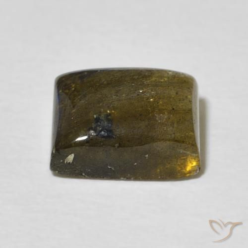 Labradorita Multicolor natural de 2.94 ct, Corte Baguette, Translúcido