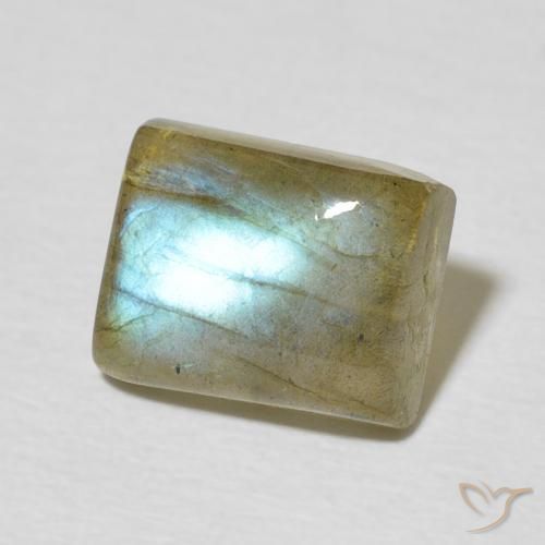 Labradorita Multicolor natural de 2.79 ct, Corte Baguette, Translúcido