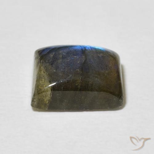 Labradorita Multicolor natural de 2.66 ct, Corte Baguette, Translúcido