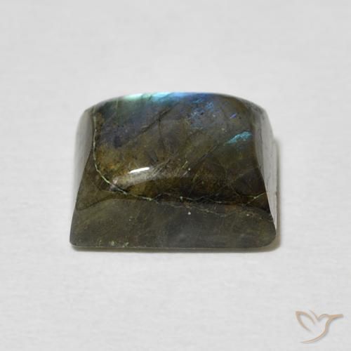 Labradorita Multicolor natural de 2.90 ct, Corte Baguette, Translúcido