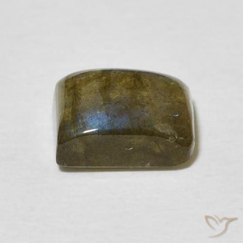 Labradorita Multicolor natural de 2.52 ct, Corte Baguette, Translúcido