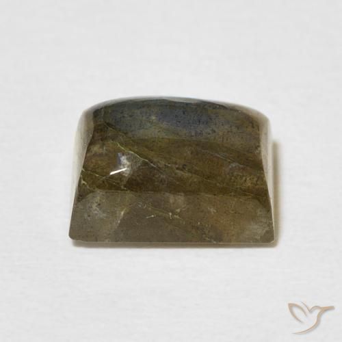 Labradorita Multicolor natural de 2.96 ct, Corte Baguette, Translúcido