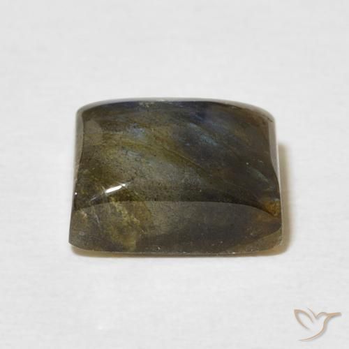 Labradorita Multicolor natural de 3.22 ct, Corte Baguette, Translúcido
