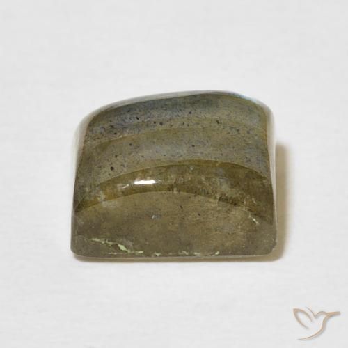 Labradorita Multicolor natural de 3.57 ct, Corte Baguette, Translúcido