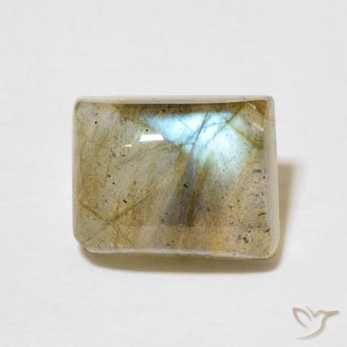 3.02ct Natural Multicolor Labradorita, Corte Baguette, Translúcido