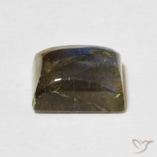 Labradorita Multicolor natural de 2.91 ct, Corte Baguette, Translúcido