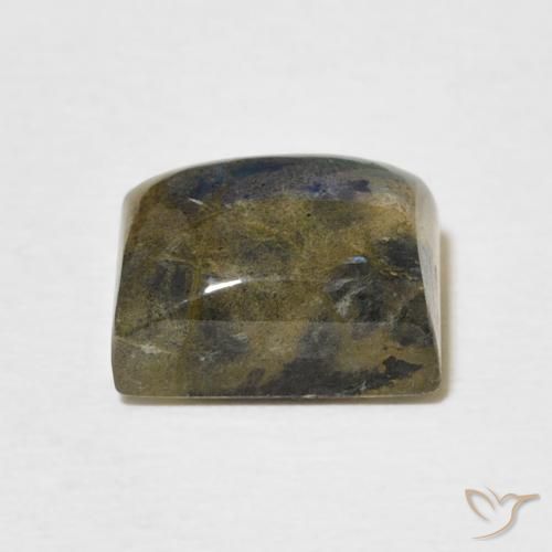 Labradorita Multicolor natural de 2.91 ct, Corte Baguette, Translúcido