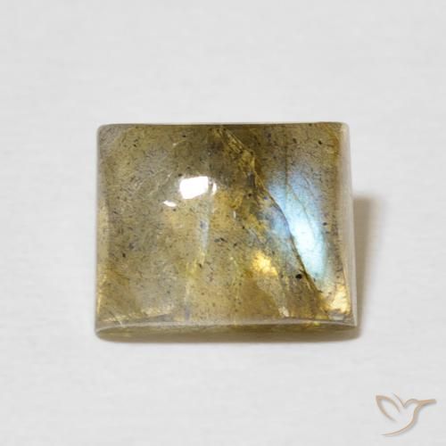 2.88ct Natural Multicolor Labradorita, Corte Baguette, Translúcido
