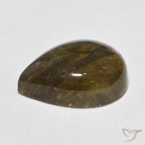Labradorita Multicolor natural de 12.03 ct, En forma de pera, Translúcido
