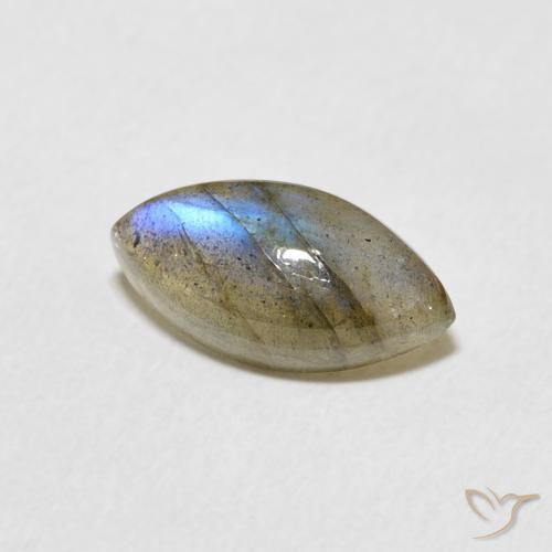 Labradorita Multicolor natural de 2.21 ct, Marquesa, Translúcido