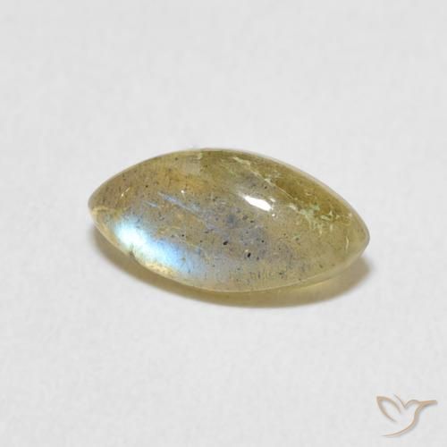 Labradorita Multicolor natural de 1.20 ct, Marquesa, Translúcido