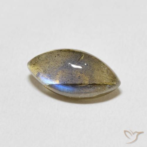 Labradorita Multicolor natural de 2.38 ct, Marquesa, Translúcido
