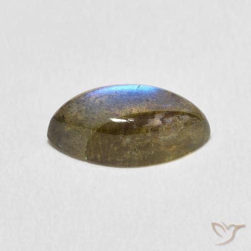 Labradorita Multicolor natural de 2.38 ct, Marquesa, Translúcido