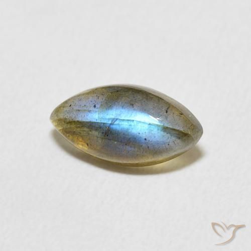 Labradorita Multicolor natural de 1.31 ct, Marquesa, Translúcido