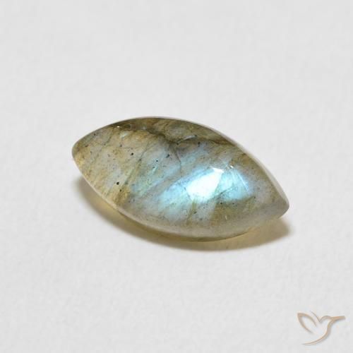 Labradorita Multicolor natural de 2.30 ct, Marquesa, Translúcido