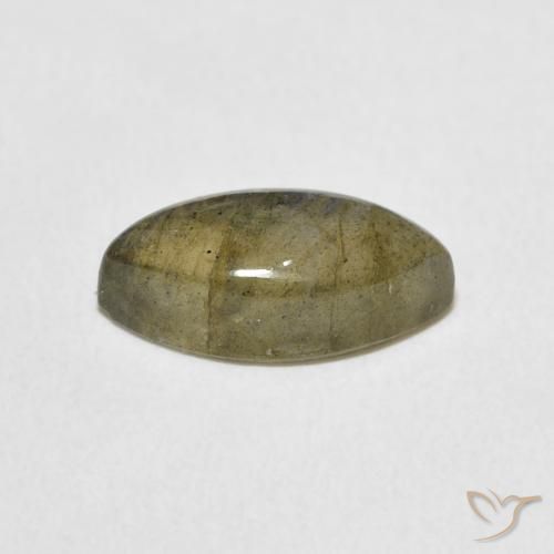 Labradorita Multicolor natural de 2.30 ct, Marquesa, Translúcido