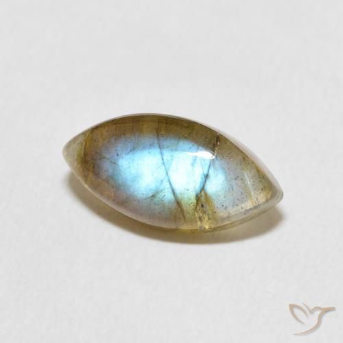 Labradorita Multicolor natural de 2.51 ct, Marquesa, Translúcido