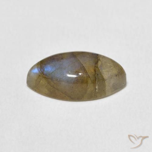 Labradorita Multicolor natural de 2.51 ct, Marquesa, Translúcido