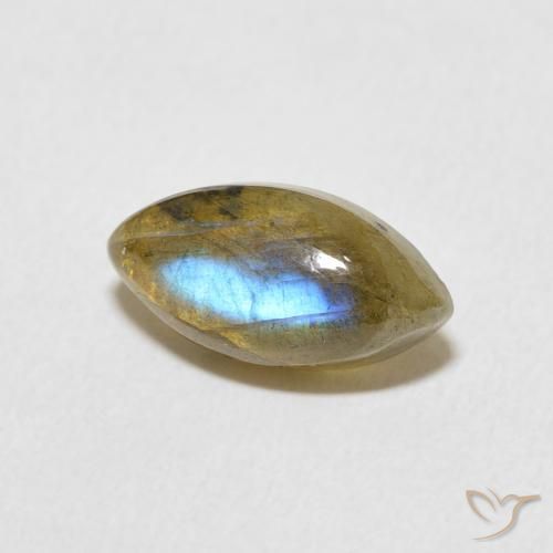 Labradorita Multicolor natural de 2.34 ct, Marquesa, Translúcido