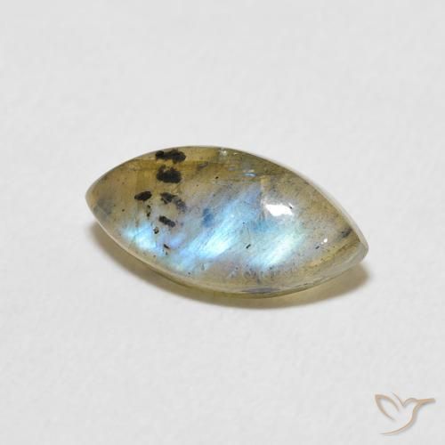 Labradorita Multicolor natural de 2.15 ct, Marquesa, Translúcido