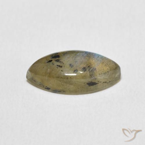Labradorita Multicolor natural de 2.15 ct, Marquesa, Translúcido