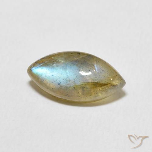 Labradorita Multicolor natural de 2.51 ct, Marquesa, Translúcido