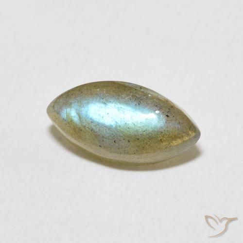 Labradorita Multicolor natural de 2.24 ct, Marquesa, Translúcido