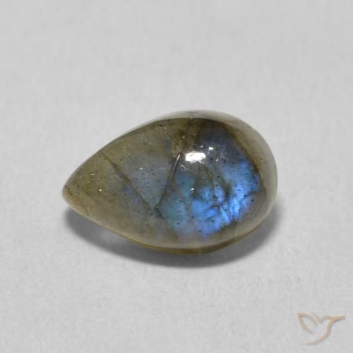 1.81ct Natural Multicolor Labradorita, En forma de pera, Translúcido