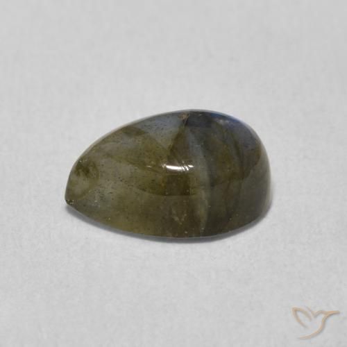 Labradorita Multicolor natural de 1.81 ct, En forma de pera, Translúcido