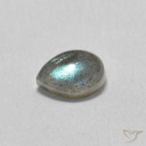 0.70ct Natural Multicolor Labradorita, En forma de pera, Translúcido