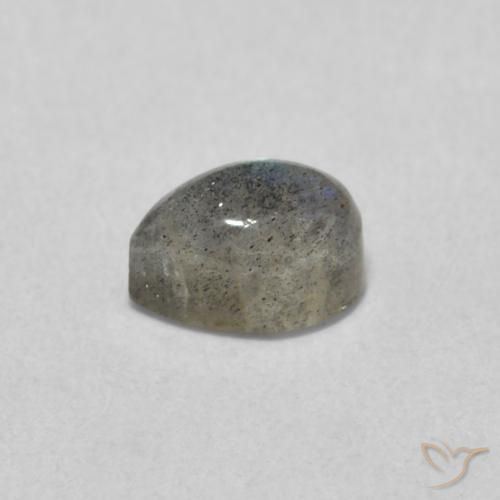 Labradorita Multicolor natural de 0.70 ct, En forma de pera, Translúcido