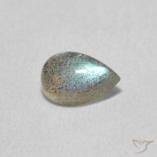 Labradorita Multicolor natural de 0.58 ct, En forma de pera, Translúcido