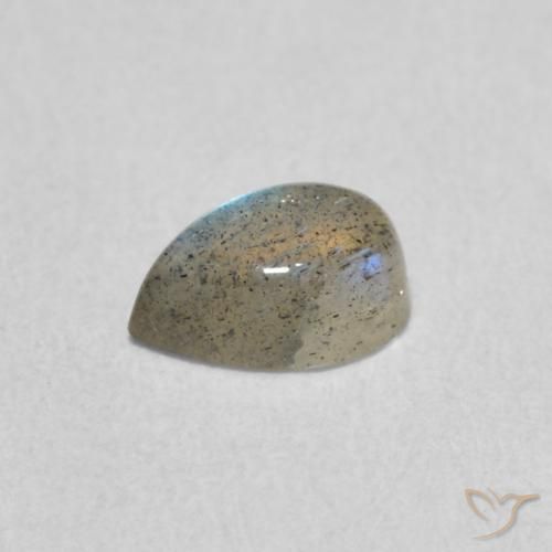 Labradorita Multicolor natural de 0.58 ct, En forma de pera, Translúcido