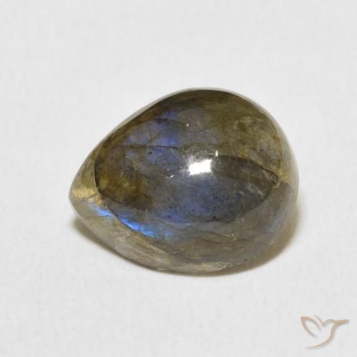 4.00ct Natural Multicolor Labradorita, En forma de pera, Translúcido