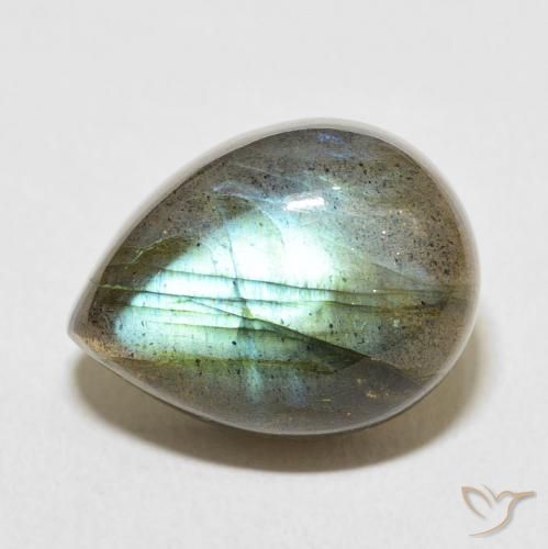 11.20ct Natural Multicolor labradorita, En forma de pera, Translúcido
