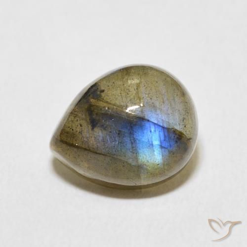 4.24ct Natural Multicolor Labradorita, En forma de pera, Translúcido
