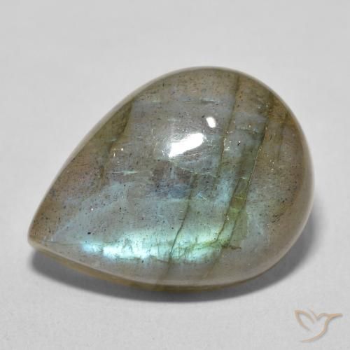 16.02ct Natural Multicolor Labradorita, En forma de pera, Translúcido