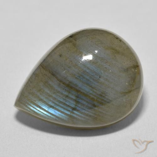 17.20ct Natural Multicolor Labradorita, En forma de pera, Translúcido