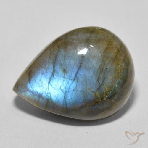 16.16ct Natural Multicolor Labradorita, En forma de pera, Translúcido